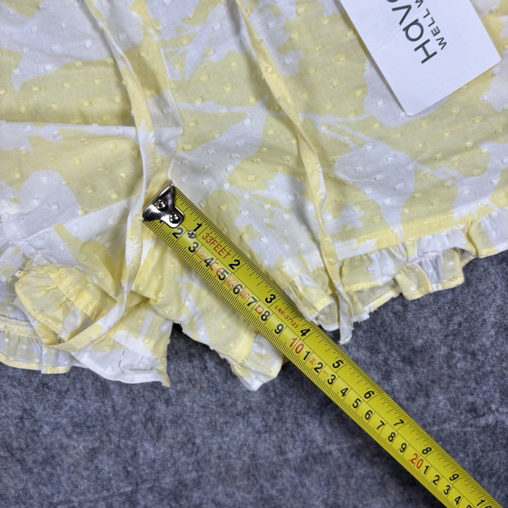 Haven Well‎ Within Shorts Women's Small Cotton Paisley Floral Yellow NWT - Picture 6 of 11